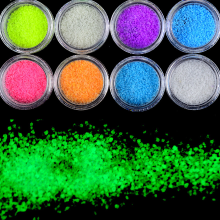 7 Colors Dancingnail Luminous Nails Powder Halloween Fluorescent Glow Toys Decoration Dust