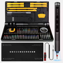 71 In 1 Elektrische Schroevendraaier Set Draadloos Magneetbits 180rpm Type C Oplaadbaar LED Display Multi Gear Koppel PC