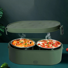 800ML Draagbare Mini Elektrische Lunchdoos USB Opladen Voedsel Verwarmingscontainer Auto Thuis Rijst Voedselcontainer RV
