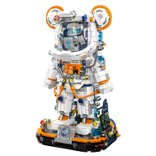 881302 Astronaut Bouwstenen Assembleerset met LED Stads Ruimte Creatief MOC DIY Robots Blokken Speelgoed voor Kinderen V