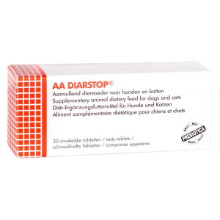 AA Vet AA Diarstop voedingssupplement hond en kat (tablet) 30 tabletten
