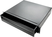 Adam Hall 874E02 19 inch rackschuiflade 2 HE Staal