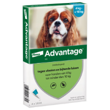 Advantage Nr. 100 Vlooienmiddel (4 tot 10kg) hond 1 verpakking