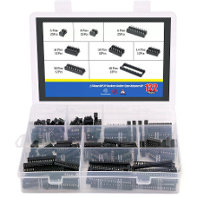 Aemedy 122 delige IC socket assortiment kit 2,54 mm stap 6 40 pin DIP sockets voor PCB prototyping en breadboard projecten