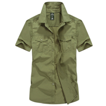 Afsjeep Mens Military Outdoor Quick Drying Breathable Solid Color Casual Shirts