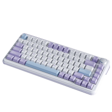 Ajazz AK820 Max 82 Toetsen Tri modus Draadloos Mechanisch Gaming Toetsenbord met Volumeknop Hot verwisselbaar Vliegvis S