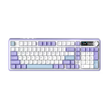 Ajazz AK980 Tri mode Draadloze Mechanische Toetsenbord met Scherm 97 Toetsen + Volumeknop Hot verwisselbaar Cadeau Schak