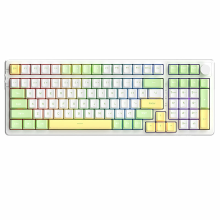 Ajazz AK992 Pakking 3 Mode Mechanisch Toetsenbord RGB 100 Toetsen Bluetooth Draadloos 2.4G Hot Swap of Gamer Laptop PC