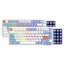 AJazz AKP815 Touch Screen Low Profile Mechanisch Gaming Toetsenbord 81 Toetsen+ Kleurenscherm Indeling HUANO Low Profile