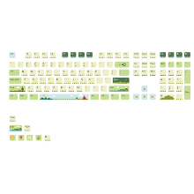 AKKO Pudding Keycaps ASA Profiel PBT+PC Mechanisch Toetsenbord Set Toetsen Caps Accessoires Universeel voor 108 87 Toets