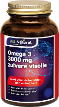 All Natural Omega 3 3000 mg Zuivere Visolie Capsules