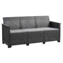 Allibert/Keter Keter 3 zits loungebank Emma   antraciet   74xx163x74 cm   Leen Bakker