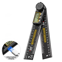 ANENG RC02 Slim digitaal hoekmeter liniaal 0 360° Meetbereik 200 mm LCD Type C oplaadbaar Lengte meetgereedschap voor ho