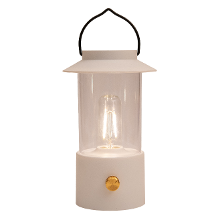 Anna's Collection Camping tafellamp/lantaarn Darcy   wit   24 cm   dimbaar   draadloos/oplaadbaar USB   buiten