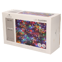 Anna's Collection Clusterverlichting   1152 led lampjes   gekleurd   690 cm   timer   kerstverlichting