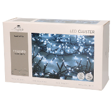 Anna's Collection Clusterverlichting   1152 led lampjes   helder wit 690 cm   timer   dimmer   kerstverlichting