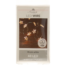 Anna's Collection Draadverlichting lichtsnoer   40 sterren   lampjes   led   warm wit   200 cm   lichtdraad