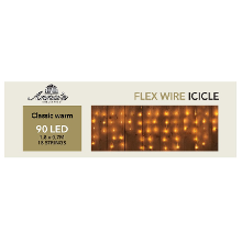 Anna's Collection Ijspegelverlichting   90 led lampjes   warm wit   180 x 70 cm   buiten   lichtsnoer