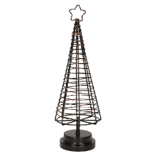 Anna's Collection Kerstverlichting figuur   3D lichtboom   36 cm   zwart