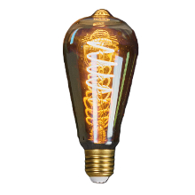 Anna's Collection LED lampje Retro E27 fitting 2W   spiraal gloeidraad  dimbaar   designlampen   145 x 64 mm
