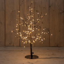 Anna's Collection Lichtboom   zwart?  Metaal?  60 Cm   240 led lichtjes   flash   klassiek warm   verlichte kerstboom