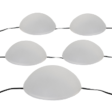 Anna's Collection Solar tuinlampen bollen halfrond   warm wit   5x spots   waterbestendig   15 x 15 cm