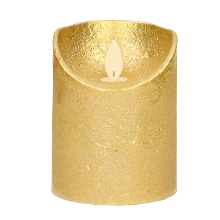 Anna's Collection Stompkaars   LED   goud   H10 cm   bewegende vlam   kaars