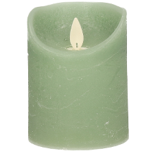 Anna's Collection Stompkaars   LED   jade groen   H10 cm   bewegende vlam   kaars
