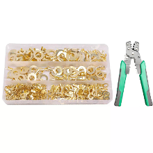AOQDQDQD 150 540pcs Round Terminal Block Set O type Lugs Terminals Wire Crimp Connector Cable Terminals Tools Kit M3 M4 M5 M6 M8
