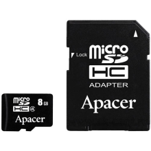 Apacer Microsd 8gb +1ad Cl4 Sdhc Apa