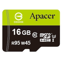 Apacer Microsd16gb 95/45 +1ad Cl10uhs I Apa