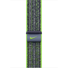 Apple Geweven sportbandje van Nike   Felgroen/blauw (45 mm) armband