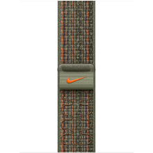 Apple Geweven sportbandje van Nike   Sequoia/oranje (41 mm) armband