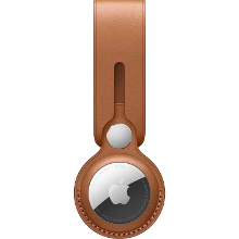 Apple Leren AirTag hanger   Zadelbruin hoesje