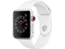 Apple Watch Sport Series 3 42 Mm Aluminium Kast Zilver Sportband Wit