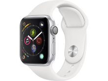 Apple Watch Sport Series 4 40 Mm Aluminium Kast Zilver Sportband Wit