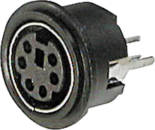 ASSMANN WSW A DIO TOP/04 Miniatuur DIN connector Bus, inbouw verticaal Aantal polen: 4 Zwart 1 stuk(s)