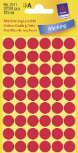 Avery Zweckform 3141 Etiketten (handbeschrijving) Ã 12 Mm Papier Rood 270 Stuks Permanent Etiketten Voor Markeringspunten