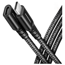 AXAGON BUCM32 CF05AB USB C kabel USB 3.2 Gen2 USB C bus, USB C stekker 0.5 M Gesleeved