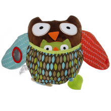 Baby Hug And Hide Animal Dog Owl Bear Monkey Sheep Plush Teether