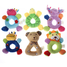 Baby Plush Soft Stuffed Animal Model Hand Bell Wrist Rattle