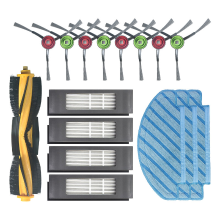 Banggood 16 stks Vervangingen voor Ecovacs T8 Stofzuiger Onderdelen Accessoires Hoofdborstel * 1 Zijborstels * 8 HEPA filters * 4