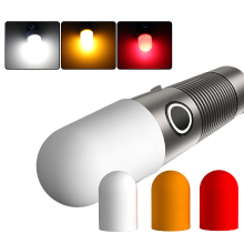 Banggood 3 * XPG Heldere EDC zaklamp met diffusorlampenkappen Type C Oplaadbaar Eindeloos dimmen Mini draagbare LED zaklamp Klein