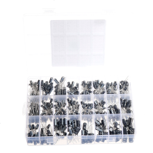 Banggood 545PCS 50V 25V 16V 10V Inline Type elektrolytische condensator Diverse kit 0.1UF 1000UF 24value elektrolytische condensa