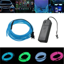 Banggood Batterij aangedreven 3M 8 kleuren flexibel buigbare Neon EL Wire Light voor Dance Party Decor DC3V