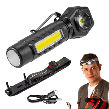 Banggood BIKIGHT LED COB Dual Light 2 in 1 Koplamp Zaklamp, 1800mAh Type C Oplaadbare Magnetische Werklichten 5 Modi Draagbare We