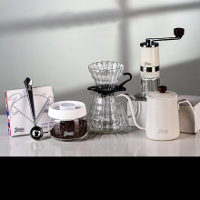 Banggood Bincoo Koffieset Geavanceerde versie Koffieaccessoires Handmatige molen met keramische kern Glazen kan met filter Zwanen