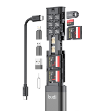 Banggood BUDI Multifunctionele 9 in 1 SD kaartlezerkabel en USB 3.0 Type C telefoon  en externe camerakabel en computeradapter me