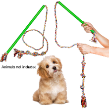 Banggood Dog Rod Toy Pet Teaser Kauwtouw Interactieve Stick Colorful Rotar Outdoor Uitschuifbaar Funny Cat Bite Rotary Oral Care