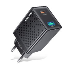 Banggood [GaN Tech] Uslion 33W 2 Port USB PD Oplader USB A+Type C PD QC3.0 Snelladers muuradapter EU stekker US stekker voor iPho